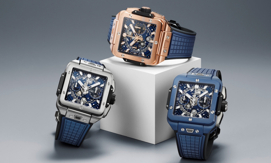 HUBLOT - SQUARE BANG - 821.MX.4800.RX - 當機械工藝遇上幾何美學 Square Bang Unico 創新演繹個性化方型高階運動錶