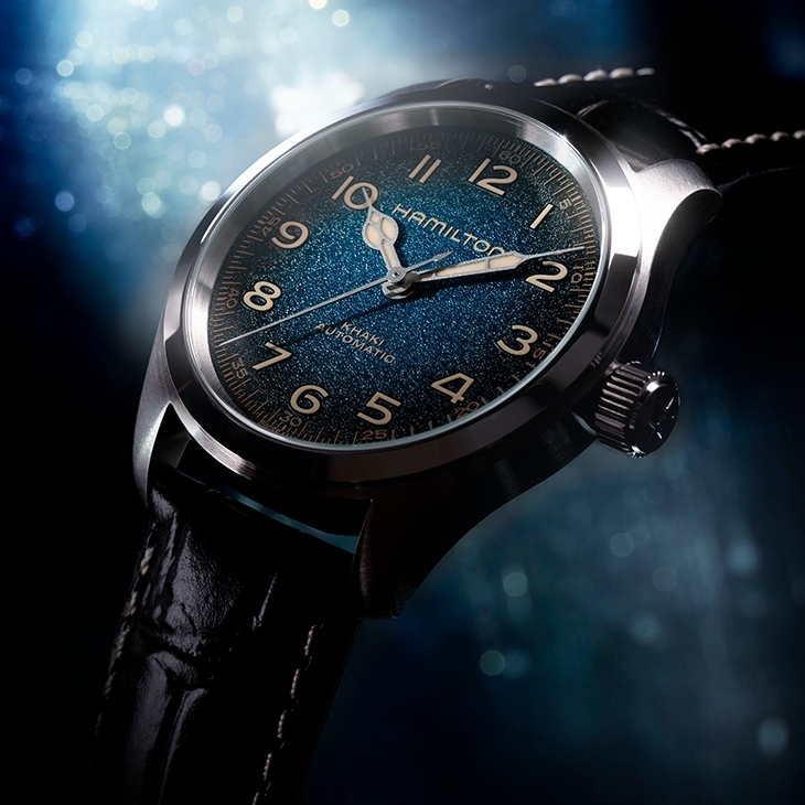 HAMILTON - KHAKI FIELD - H70405740 - 漢米爾頓墨菲腕錶再進化,星空藍面盤成為38mm新作最大亮點