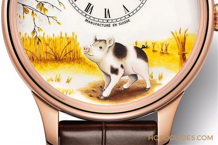 JAQUET DROZ - 藝術工坊 - J005003225 - JAQUET DROZ 十二生肖豬年來報到！Petite Heure Minute Pig 