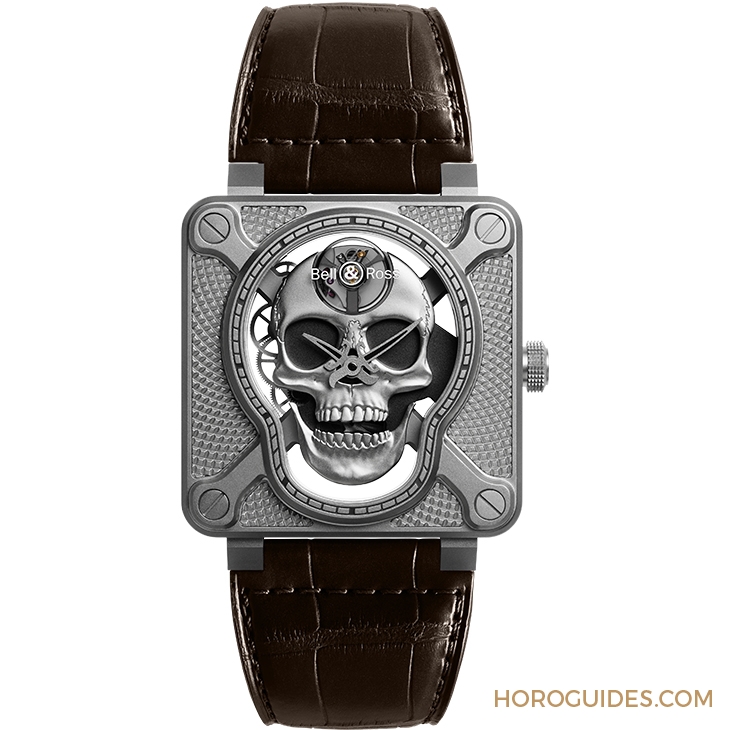 BELL & ROSS - INSTRUMENTS - BR01-SKULL-SK-ST -  BELL&ROSS上鍊的黑色幽默，BR 01 Laughing Skull笑看死亡的骷髏