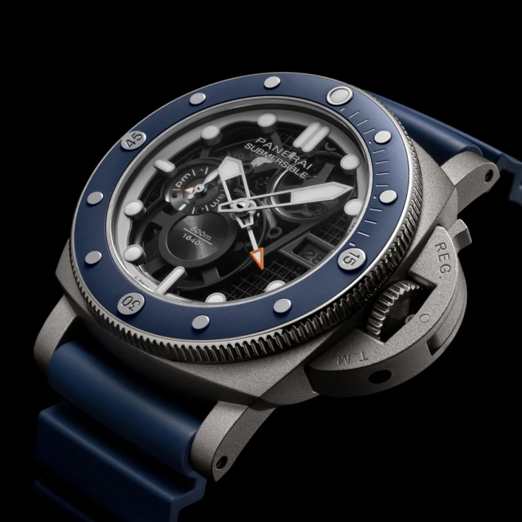 PANERAI - SUBMERSIBLE - PAM01495 - 專利隱形日期加上DMLS鈦金屬,沛納海 PAM01495 重新定義高階鏤空潛水錶