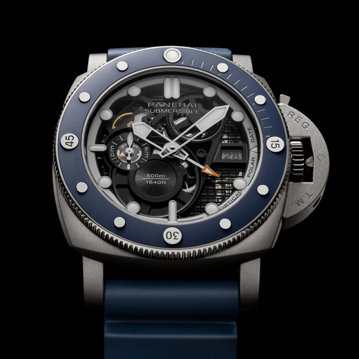 PANERAI - SUBMERSIBLE - PAM01495 - 專利隱形日期加上DMLS鈦金屬,沛納海 PAM01495 重新定義高階鏤空潛水錶