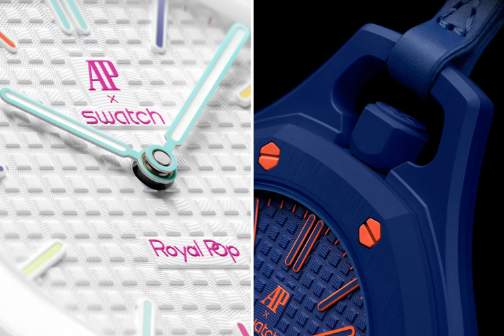 SWATCH - Royal Pop - SSX03L100N - 誰說皇家橡樹一定高不可攀？Swatch × AP 聯名懷錶平價登場，好玩度直接破表！