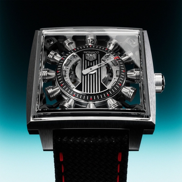 TAG HEUER - MONACO - WBW2180.FT8133 - 方形賽車錶傳奇再進化！TAG Heuer Monaco Speed 12 以翻轉跳時點燃機械激情 