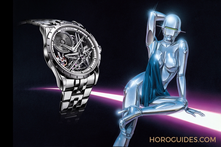 ROGER DUBUIS - EXCALIBUR - RDDBEX1013 - 這款自動盤轉起來很迷幻！Roger Dubuis攜手空山基推出Excalibur Sorayama Monobalancier腕錶