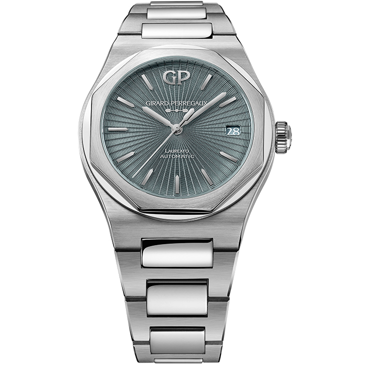 GIRARD-PERREGAUX - LAUREATO - 81010-11-3475-1CM - GP Laureato桂冠系列質感再升級,灰色大明火琺瑯面盤釋放深邃魅力