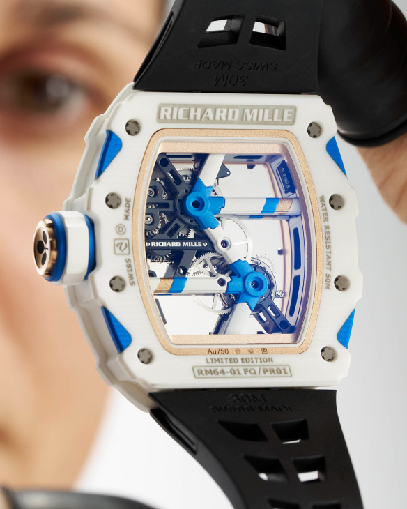 RICHARD MILLE - LIMITED EDITION - RM 64-01 - 自行車輕量工程轉化為微型機械結構|Richard Mille RM 64-01 Colnago陀飛輪腕錶