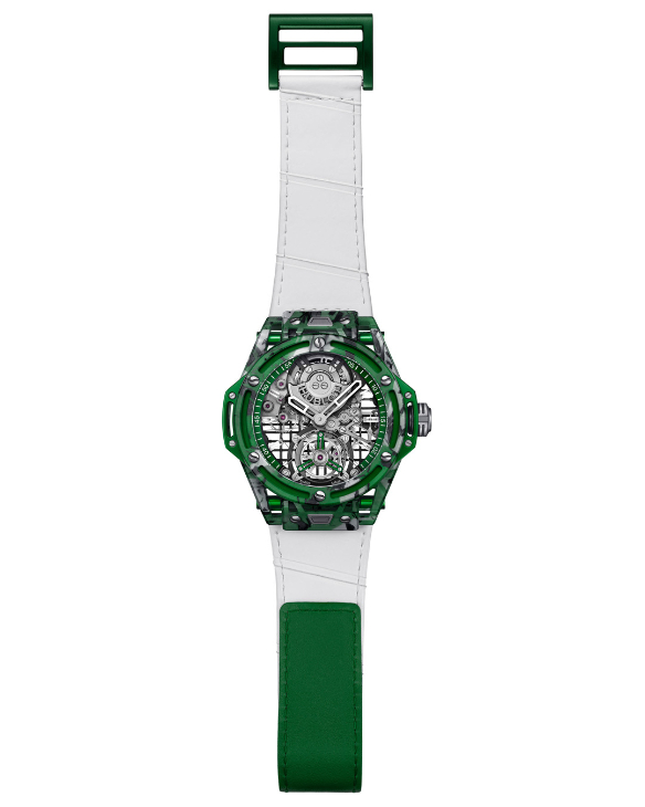 HUBLOT - BIG BANG - 429.QKG.0120.NR.DJO26 - 捕捉網球靈魂，見證草地賽場勝利｜Hublot Big Bang陀飛輪喬科維奇GOAT綠茵款