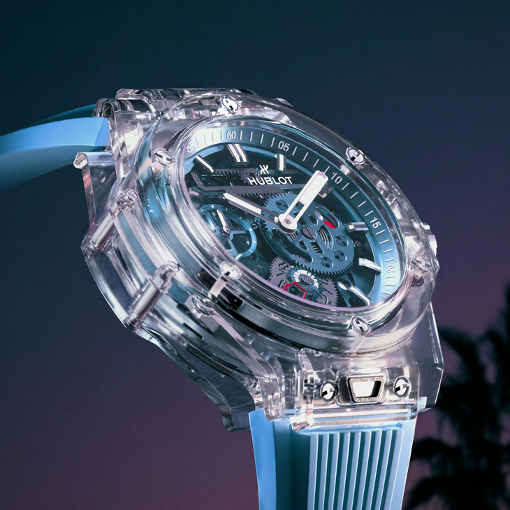 HUBLOT - BIG BANG - 424.JX.5120.RX - 天空藍映襯,透明張力再推進|Hublot Big Bang Meca-10 十日鍊天空藍寶石腕錶
