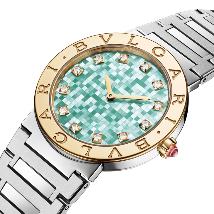 BVLGARI - BVLGARI∙BVLGARI - 104309 - 珍珠母貝馬賽克、冰藍&純白，夏日氛圍注入BVLGARI BVLGARI系列腕錶2026新作 