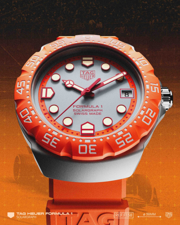 TAG HEUER - FORMULA 1 - WBY111L.BA0042 - 荷蘭橘，見證F1荷蘭大獎賽最終回｜TAG Heuer Formula 1 Solargraph腕錶焰橘限量款