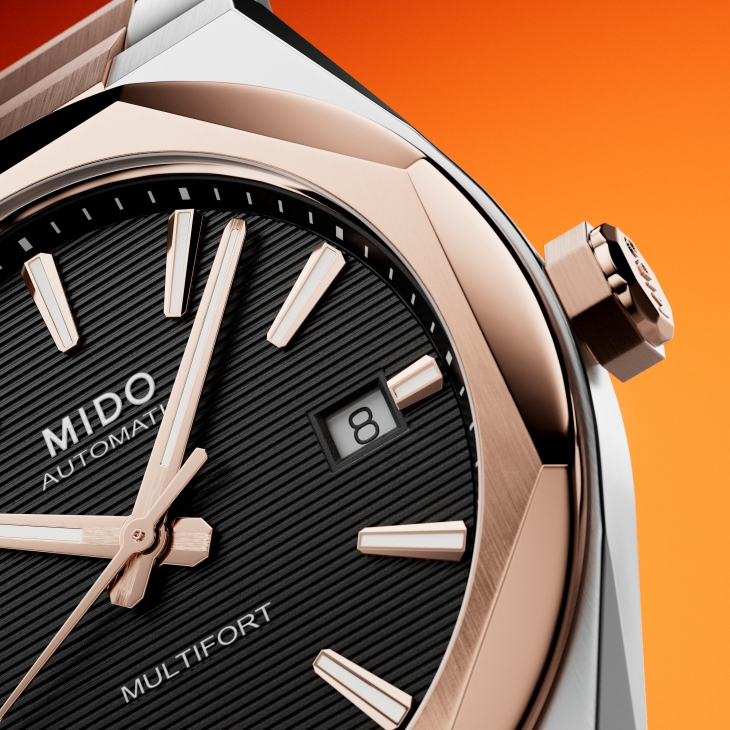 MIDO - MULTIFORT - M055.507.22.051.00  - 從雙冠到單冠：MIDO以Multifort 8 One Crown雙色金新款續寫八角幾何美學