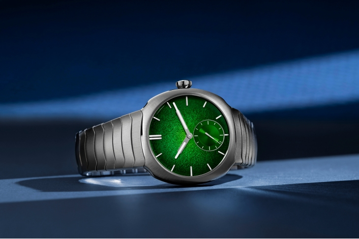 H. MOSER & CIE - STREAMLINER - 6500-1201 - 腕間一抹清新流光!H. MOSER & CIE.推出Streamliner小秒針萊姆綠琺瑯專賣店限定版腕錶